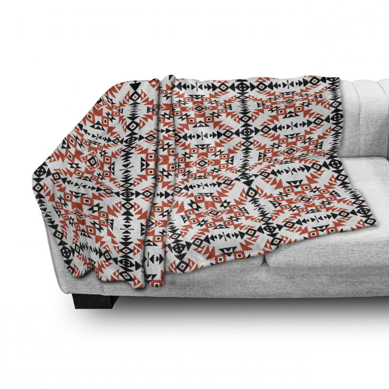 Hand Woven Throw Blanket, 70" W x 90" L