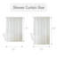 1-Piece Ivory Sheer Shower Curtain - 72X72 Inch - Light Filtering, Modern Bathroom Liner | Gift Idea