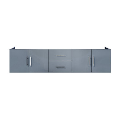 Dark Grey Double Bath Vanity 80 In. W X 22 In. D, With Carrara Marble Top