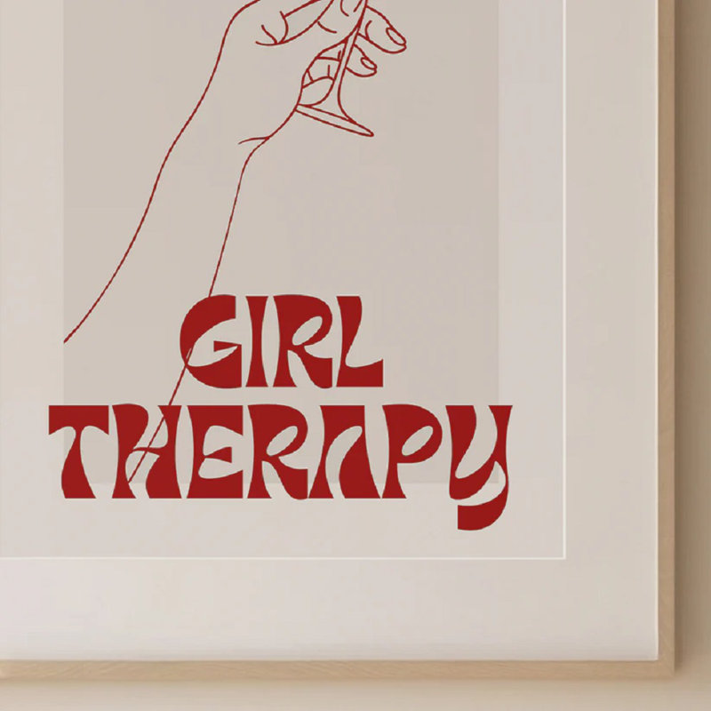 Girl Therapy Redprint, 60cm H x 42cm W