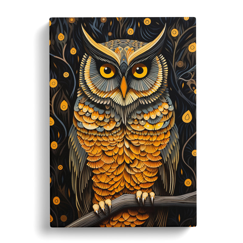 Owl No.2 - Wrapped Canvas, 76cm H x 50cm W x 3cm D
