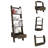 New Haven 1-Drawer 4-Shelf Ladder  Bookcase Dark Walnut