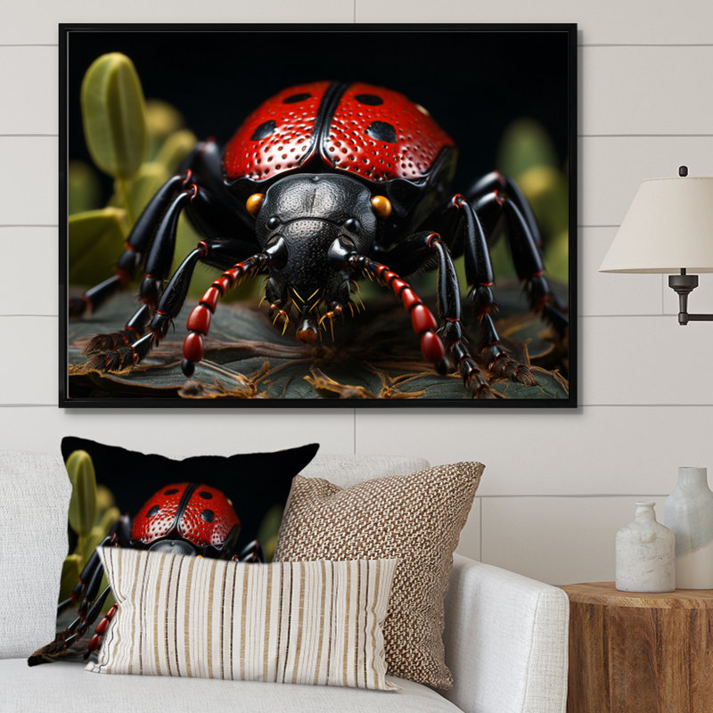 Insects Bugs Portrait Stunning II, H 12 po x l 20 po x P 1 po, Cadre flottant noir