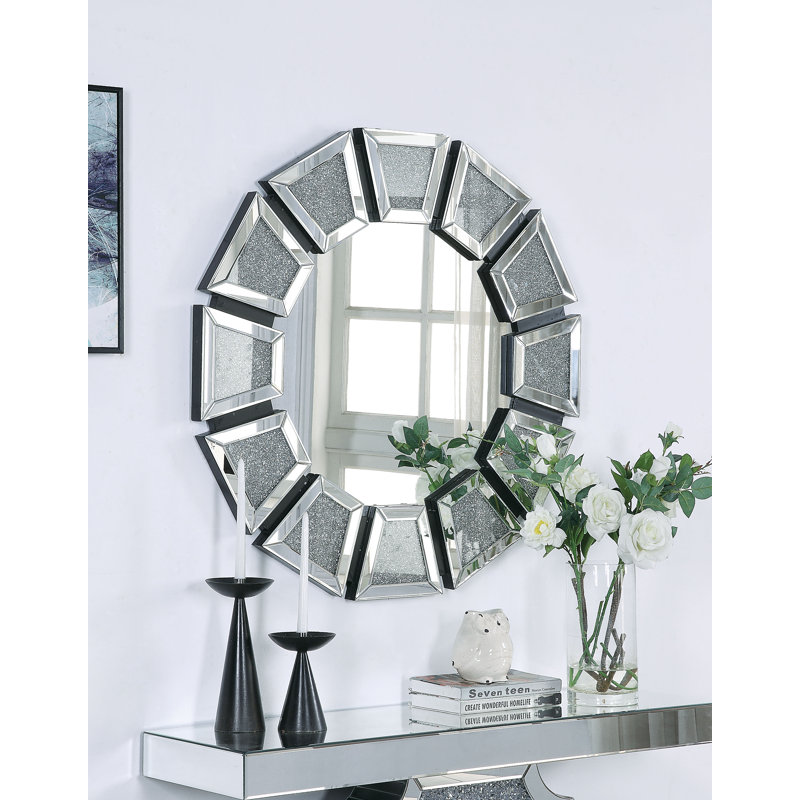 Nicarete Faux Stones Flat Wall Mirror