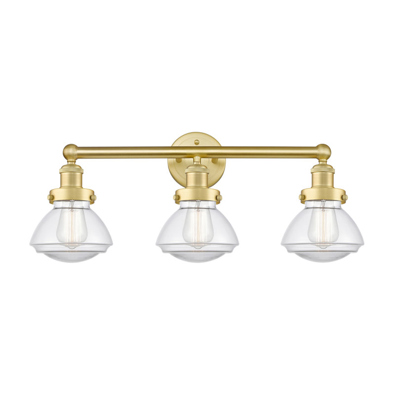 Almarosa 3 - Light Dimmable Vanity Light, Clear, Satin Gold