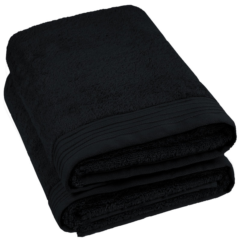 Lorena Midweight Bath Sheet, Black