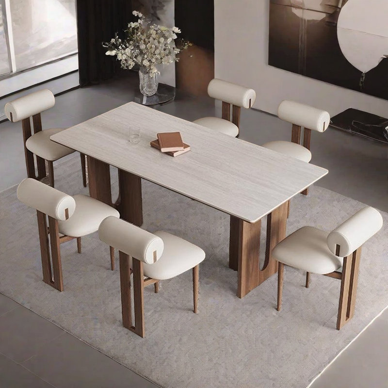 Ensemble de table et chaises de salle à manger de style rétro, H 29,52 po x L 70,86 po x l 31,49 po
