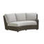 Cypress Point Ocean Terrace 88" Wide Outdoor Wicker Curved Patio Sofa with Sunbrella Cushions-299812580