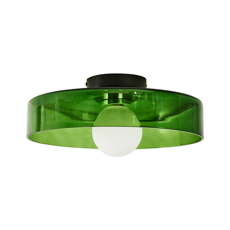 Ceiling Lamp LUGUSE Glass, Black, Green