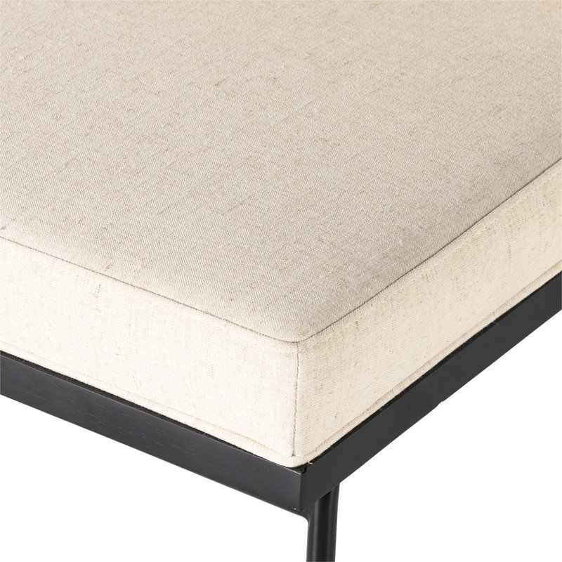 Crete Polyester Blend Upholstered Side Chair, Saville Flax/Brushed Ebony