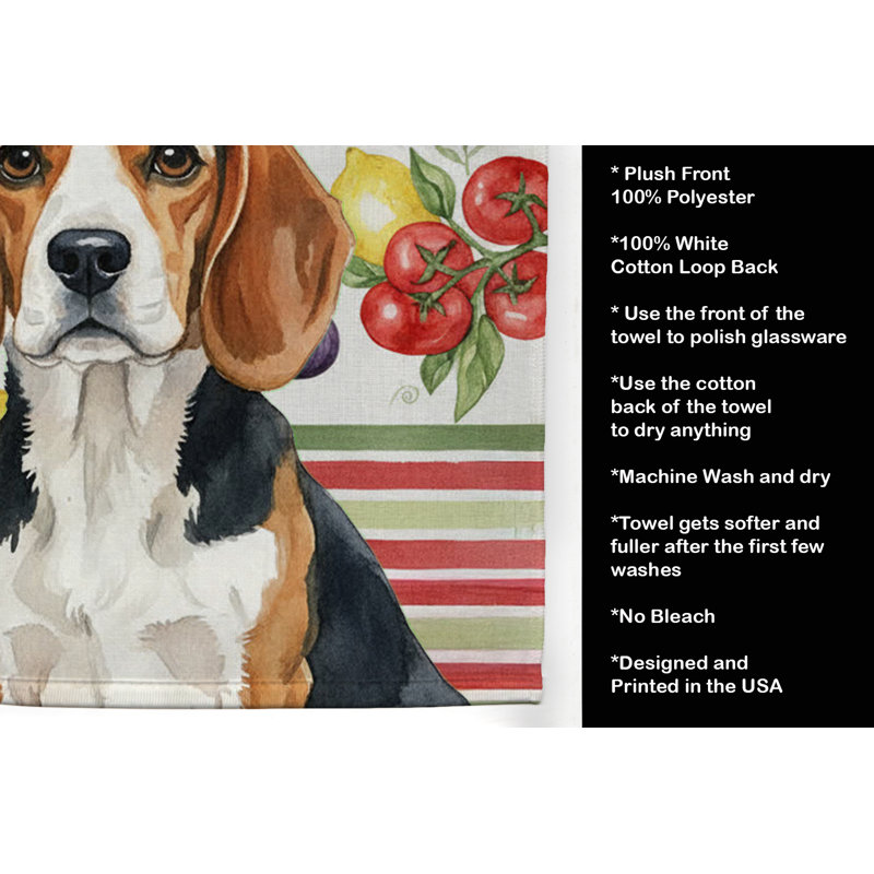Beagle Vegetables Kitchen Towel, Beagle