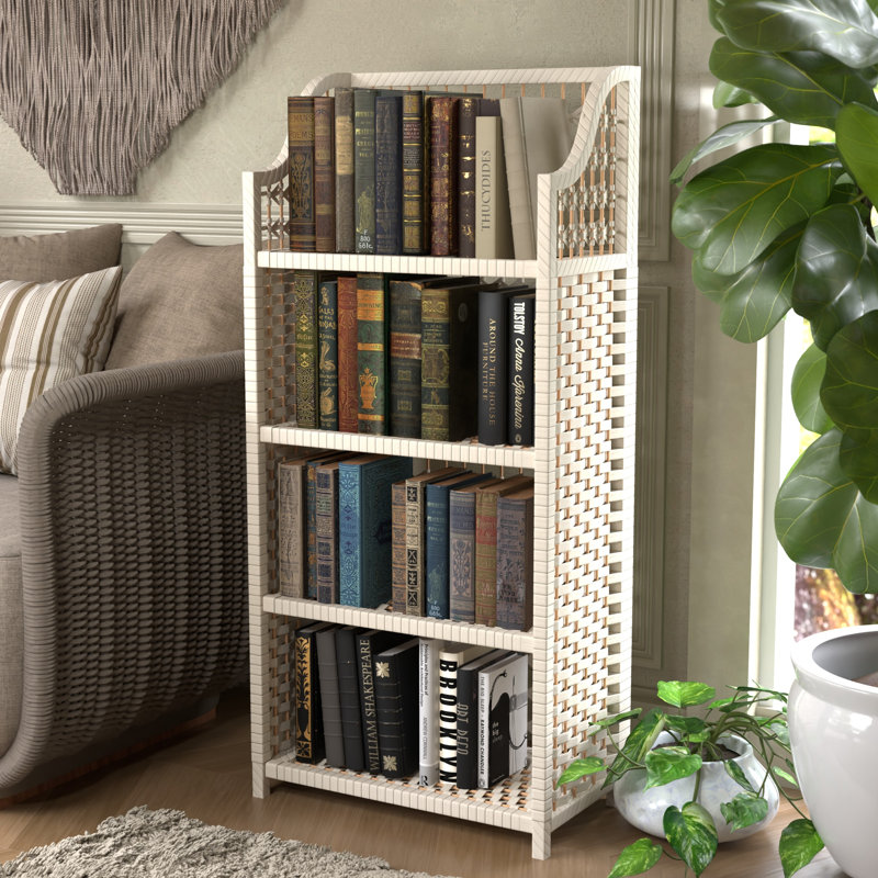 Johns Natural Fiber Shelves, White, (4 Shelves) 44" H x 19.75" W x 10.25" D