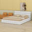 Lit plateforme en tissu d'ameublement-2064599622