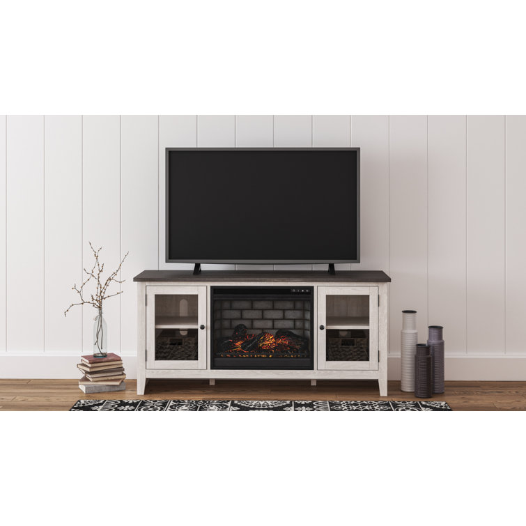 TV Stand for TVs up to 58" with Fireplace Included