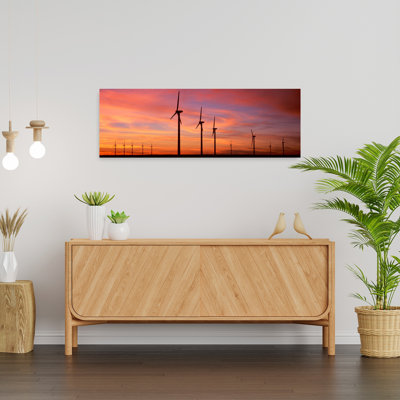 «Wind Turbine In The Barren Landscape», Brazos, Texas, États-Unis, art contemporain abstrait, art mural