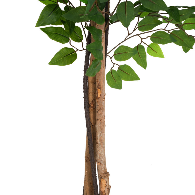 Ficus artificiel avec pot et tronc de bois 74 po Larry