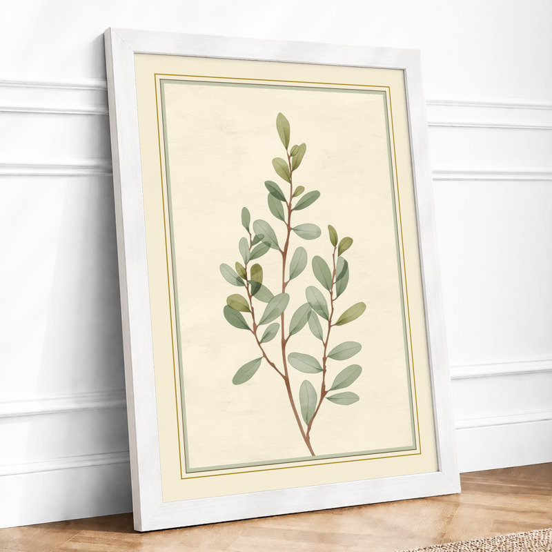 Study Botanical - Framed Print, A4 - 29.7 x 21.0 cm, White