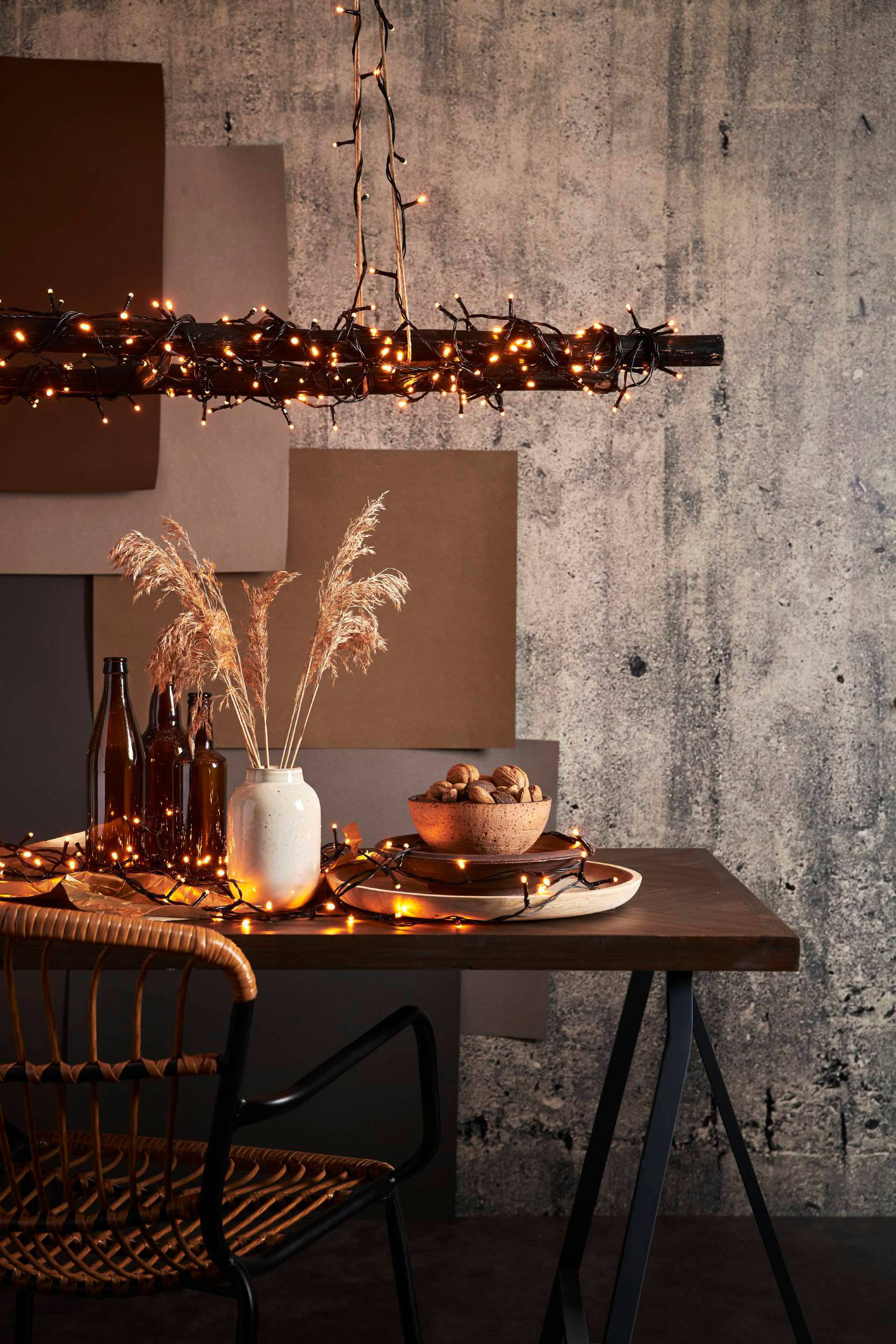 String lights over on sale dining table