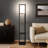 Maxwell 63 in. Traditional LED 3-Shelf Floor Lamp with Fabric Square Shade-1916096226