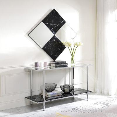 Miroir d'appoint, dessus en pierre et en miroir