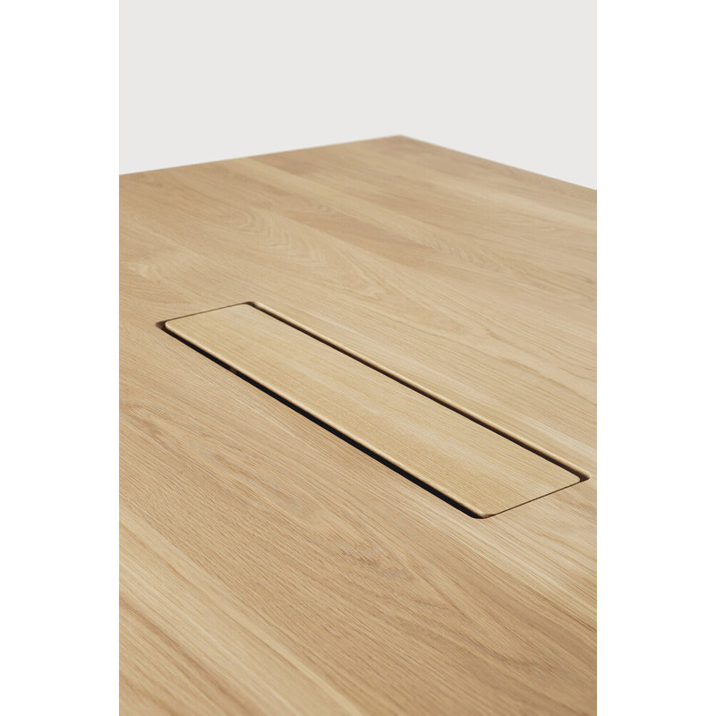 Geometric 123.5'' Solid Wood Rectangle Conference Table