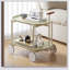 Chariot de rangement de style nordique avec tablettes doubles, écologique et durable pour l'organisation de la cuisine et du salon