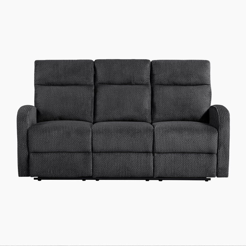 Canapé inclinable mural moderne et contemporain en microfibre texturée de 71 po Morfudd