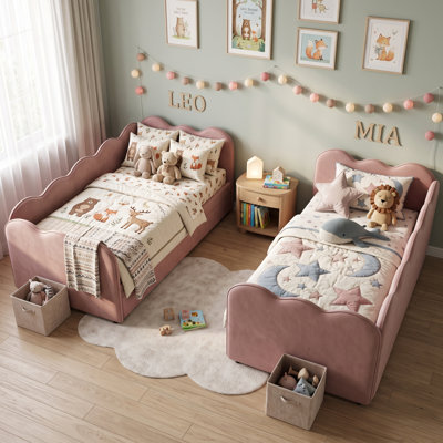 Upholstered Daybed with Trundle
