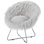 Fauteuil en fausse fourrure BirdRock Home, pieds gris argentés