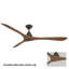 Ventilateur de plafond 72 "à pales en bois naturel avec télécommande incluse, fonctionne avec Alexa et une application Android-116667941-116667943