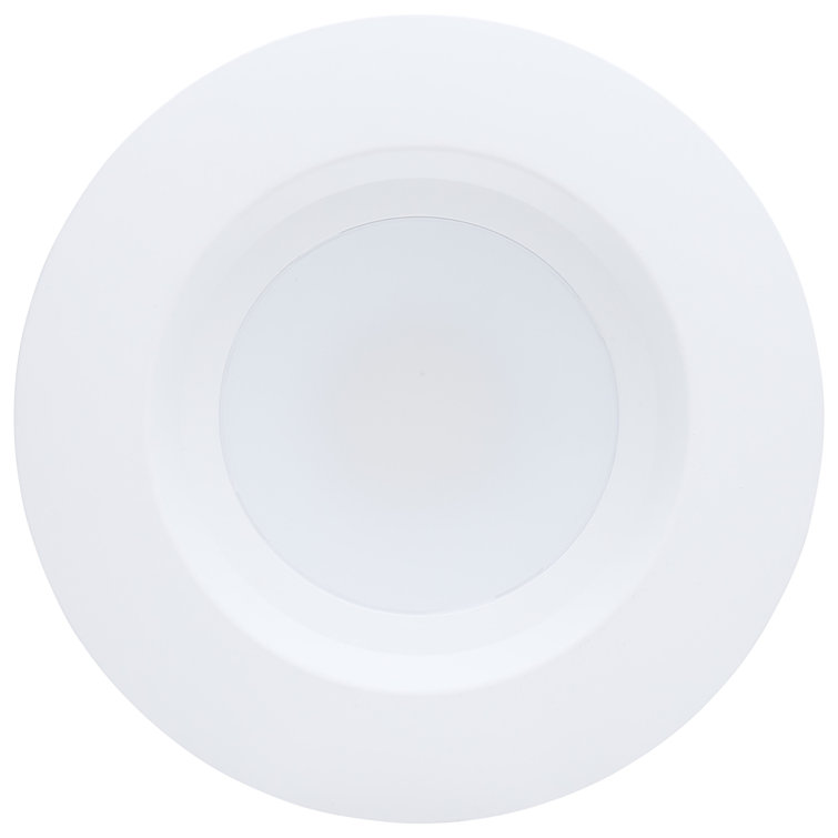 10 Watt LED Downlight Retrofit 5-6 Inch CCT Selectable Round White Finish