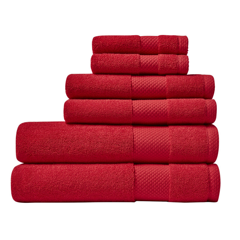 Ensemble de serviettes en coton 6 pièces Lacima Heritage - serviettes de bain de luxe ultra-douces, très absorbantes et à séchage rapide (2 serviettes de bain, 2 serviettes à main, 2 débarbouillettes), Formule 1
