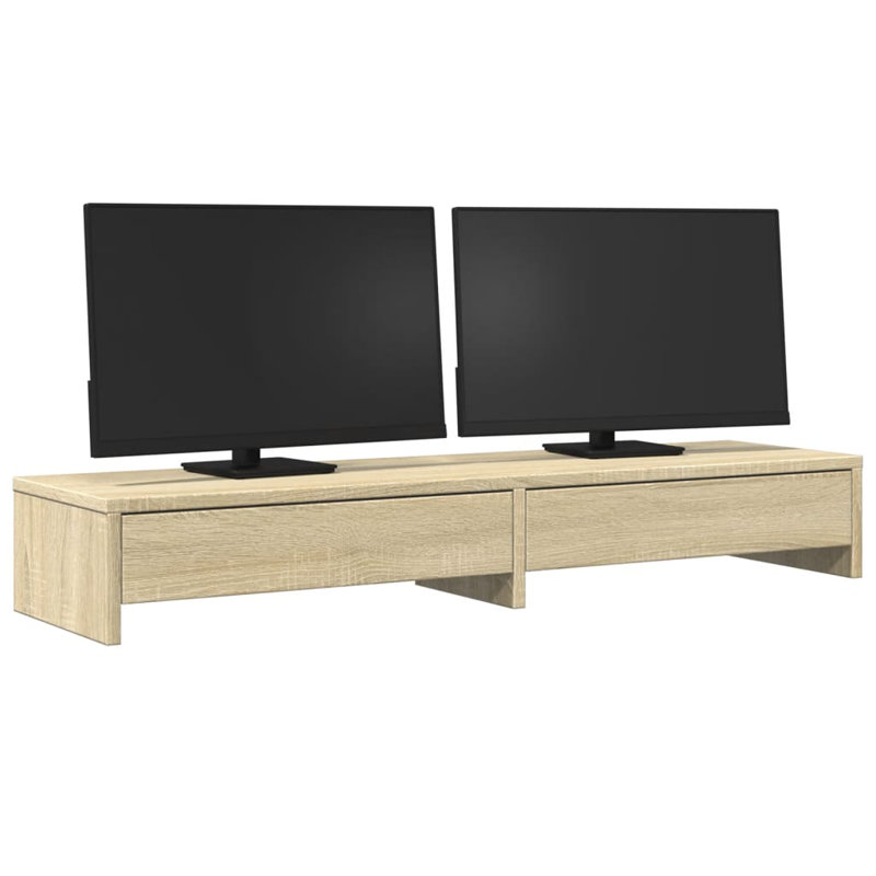 Barra Manufactured Wood Monitor Stand, 15cm H x 100cm W x 27cm D, Sonoma Oak