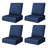 Adwin 6" Outdoor Olefin Cushion Set, Water & UV Resistant Removable Cover (Cushions Only)-527067012-527067009