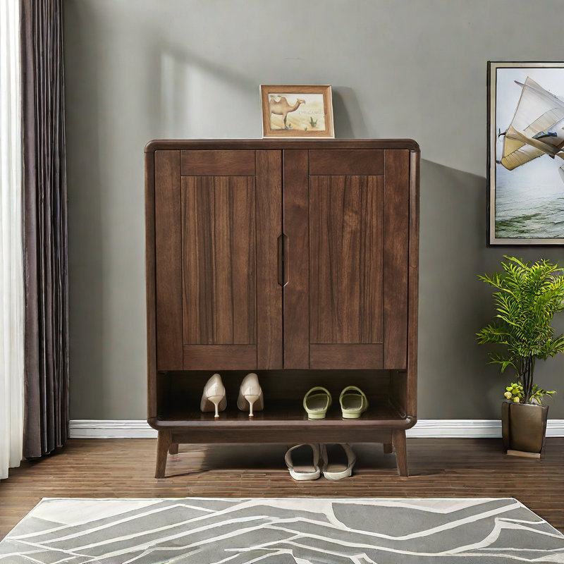 Armoire à chaussures en noyer noir