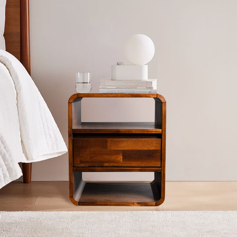 Dent 45cm W Solid Wood Bedside Table