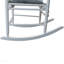 Chaise berçante en bois blanc, sans tapis