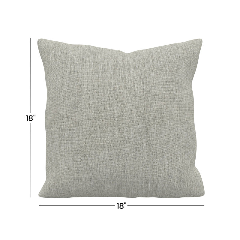 Coussin décoratif intérieur / extérieur Gabi, Carré 18 po, Toile granit Sunbrella®