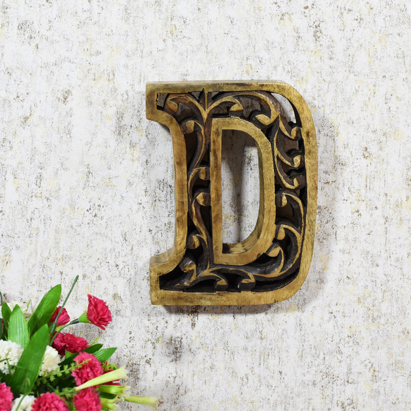 Alphabet écologique, D, Brun héritage sculpté