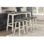 Ensemble de 2 tabourets de bar de style transitionnel, meubles en bois d'hévéa massif-261437563-261437564