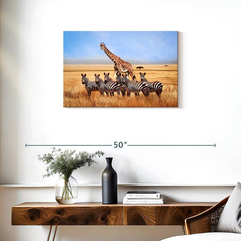 Ronce de zèbres et de girafes d'Afrique, H 20 po x l 30 po