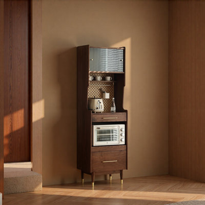 Japanese-Style Minimalist Wooden Accent Cabinet