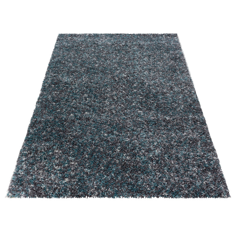 Chrisley Shaggy Blue Rug, Rectangle 80 x 150cm