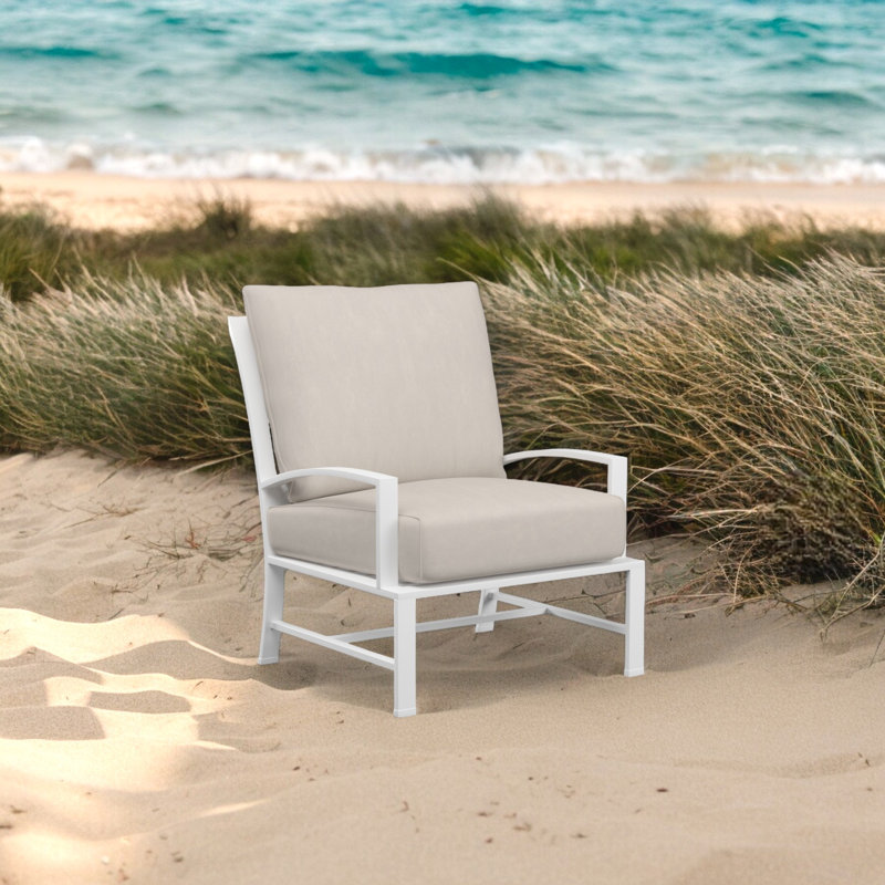 Bristol Outdoor Lounge Chair, Canvas Skyline Sunbrella®