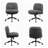 Gray Office Chair With Casters And Cross-Leg Design, Adjustable Swivel, Wide And Thickened Seat Cushion, Suitable For Home Offices And Dressing Tables.-1063901033