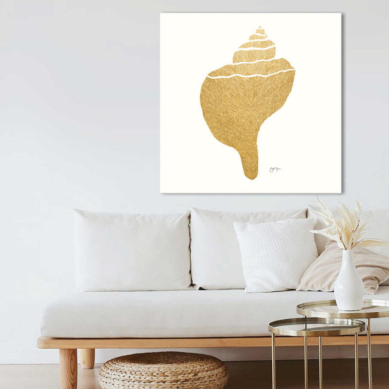 "Decorative Shell III" by Tava Studios Print on Canvas, H 28 po x l 28 po x P 1,5 po