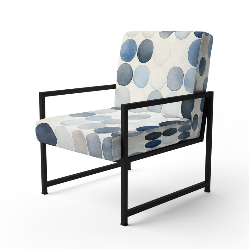 Crissom - Fauteuil rembourré d'appoint abstrait, Noir, noir, noir, noir