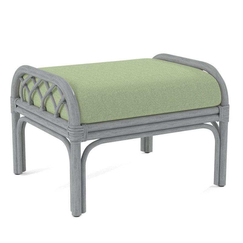 Edgewater Ottoman, Brown Geometric, 0456-33, Nickel