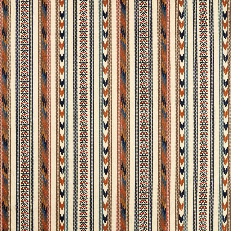 Bloomsbury Stripe, Russet/Indigo