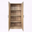 Armoire de rangement polyvalente en chêne Modex (ensemble de 2 pièces) - Rangement vertical avec tablettes réglables-1635632803